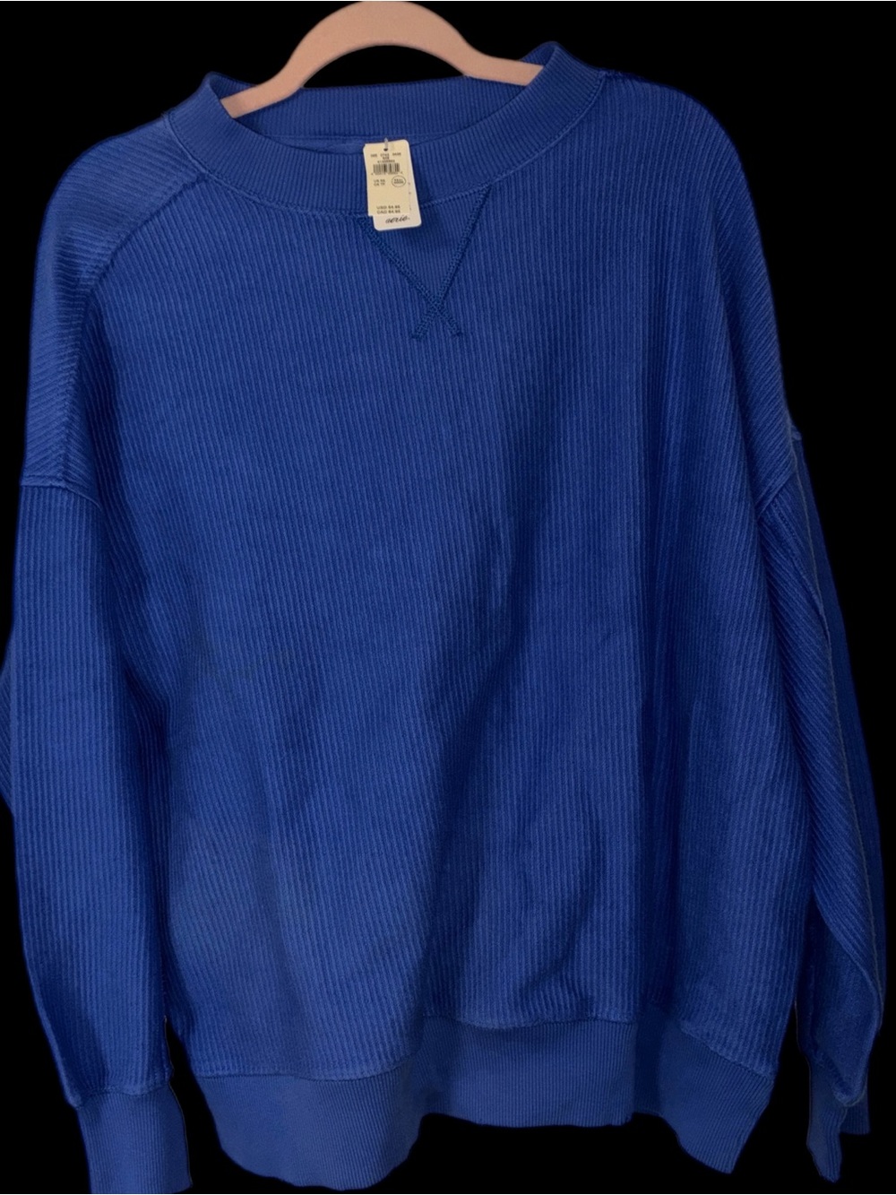 💙 Aerie Big Chill Textured Crew Sweatshirt 💙 - Picture 2 of 4